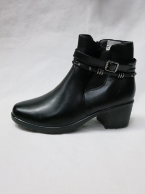 Botki damskie ocieplane na obcasie (36-43) 7605-1 BLACK