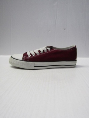 Trampki damskie na płaskim (36-41) W7-B16F BORDO