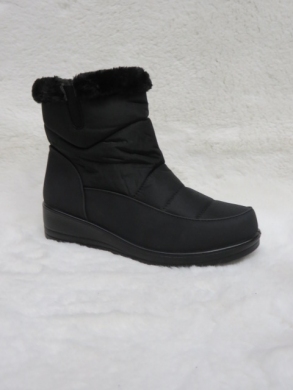 Botki damskie ocieplane na płaskim (36-41) W33-11 BLACK