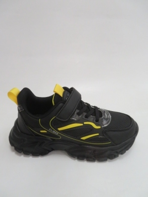 Sportowe Chłopięce (32-37) L311 BLACK/YELLOW