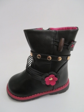 Kozaki dziewczęce jesienne (20-25) 7202-3 BLACK