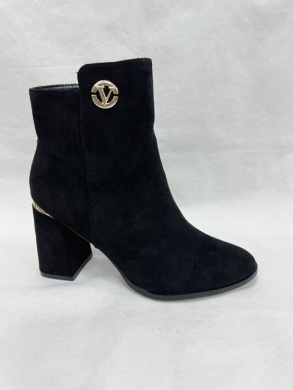 Botki damskie ocieplane na obcasie (36-41) 8712-2 BLACK
