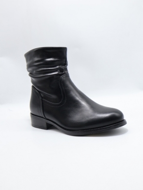 Botki damskie ocieplane na płaskim (36-41) 7202 BLACK