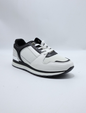 Buty sportowe damskie na płaskim (36-41) 0-114 WH/BLACK