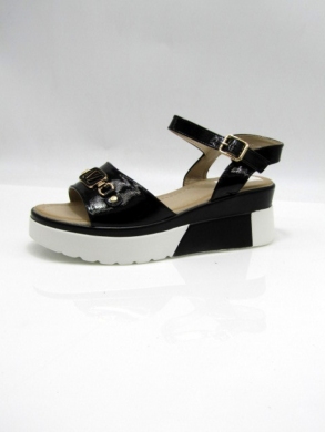 Sandały damskie na koturnie (36-41) 1797 BLACK