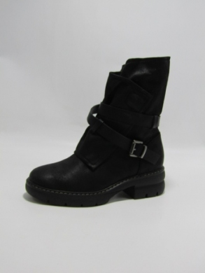 Botki damskie na płaskim (36-41) 7283 BLACK