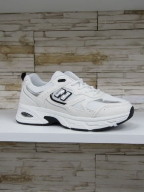 Buty sportowe damskie na płaskim (36-41) GG681 WHITE