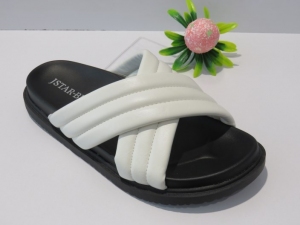 Klapki damskie na płaskim (36-41) ZYTX22041 WHITE