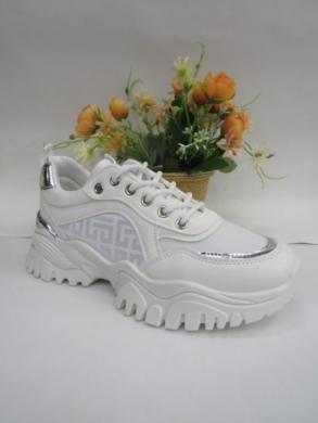 Buty sportowe damskie na płaskim (36-41) LG766 WHITE