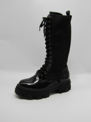 Kozaki damskie na płaskim (36-41) DX68 BLACK