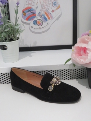 Mokasyny damskie na płaskim (36-41) 3691 BLACK