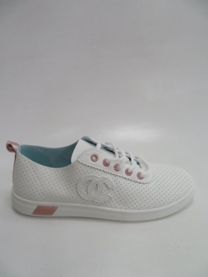 Tenisówki damskie na płaskim (36-41) 2023 WH/PINK