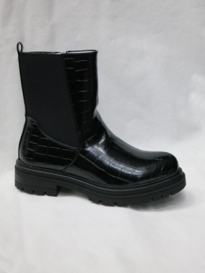 Botki damskie ocieplane na płaskim (36-41) 566-3 BLACK