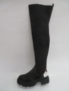 Kozaki damskie jesienne na płaskim (36-41) 888-17 BLACK