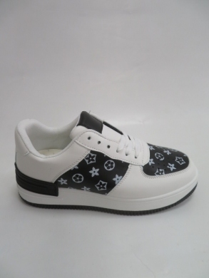 Buty sportowe damskie na płaskim (36-41) AB901 WH/BLA