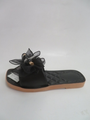 Klapki damskie na płaskim (36-41) S176 BLACK