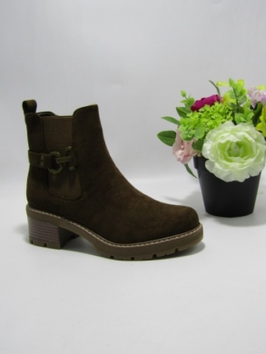 Botki damskie na obcasie (36-41) CHC310 BROWN