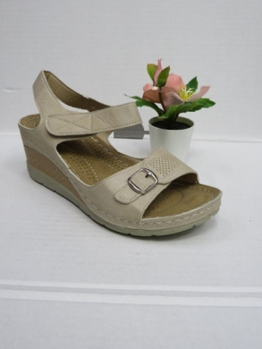 Sandały damskie na koturnie (36-41) 61686 BEIGE