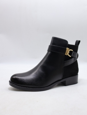 Botki damskie ocieplane na płaskim (36-41) RD-01 BLACK