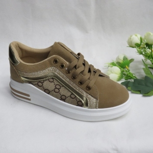 Buty sportowe damskie na koturnie (36-41) 0032-2 KHAKI