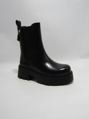 Botki damskie ocieplane na obcasie (36-41) 52058 BLACK