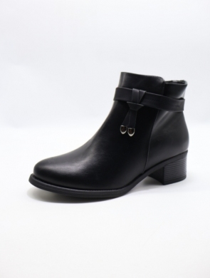 Botki damskie ocieplane na obcasie (36-41) HL61722 BLACK