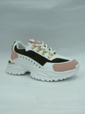 Buty sportowe damskie na płaskim (36-41) AB-998 GREEN/PINK
