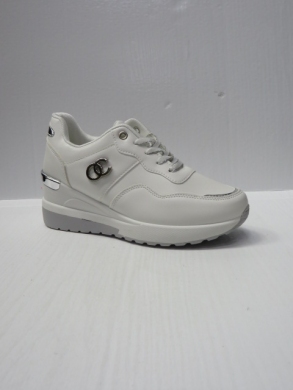 Buty sportowe damskie na koturnie (36-41) BL385 WHITE