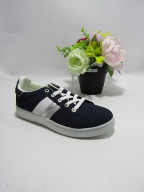 Buty sportowe damskie na płaskim (36-41) QS-56 NAVY