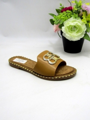 Klapki damskie na płaskim (36-41) DM100 CAMEL