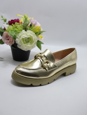 Mokasyny damskie na płaskim (36-41) 8716-1 GOLD