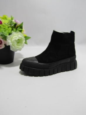 Botki damskie na płaskim (36-41) F1016 BLACK