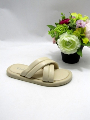 Klapki damskie na płaskim (36-41) 260-19 BEIGE