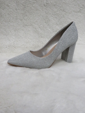 Czółenki damskie na obcasie (36-41) 566 SILVER