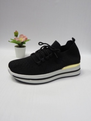 Buty sportowe damskie na koturnie (36-41) 139 BLACK