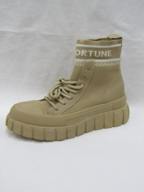 Botki damskie na płaskim (36-41) F1014 KHAKI