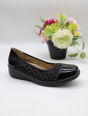 Półbuty damskie na płaskim (36-42) J-260 BLACK