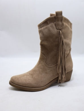 Botki damskie ocieplane na obcasie (36-41) RQ37 KHAKI