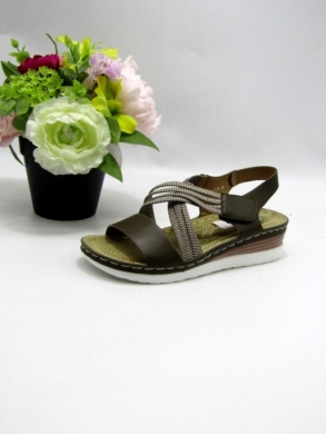 Sandały damskie na koturnie (36-41) N24-1059 GREEN