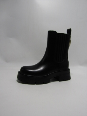 Botki damskie ocieplane na płaskim (36-41) 52125 BLACK