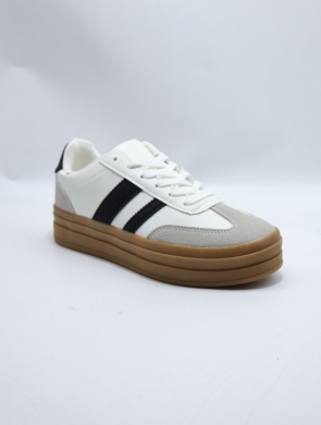 Buty sportowe damskie na płaskim (36-41) D51-3 WH/BLACK