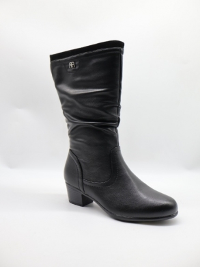 Kozaki damskie ocieplane na obcasie (37-42) 2818-1 BLACK
