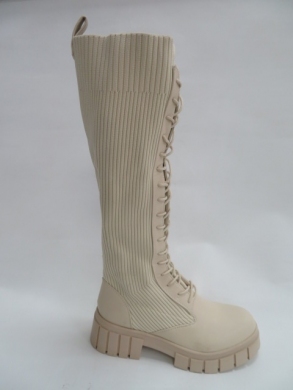 Kozaki damskie jesienne na płaskim (36-41) QT13 BEIGE