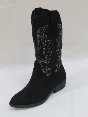 Kozaki damskie jesienne na obcasie (36-41) 8582 BLACK