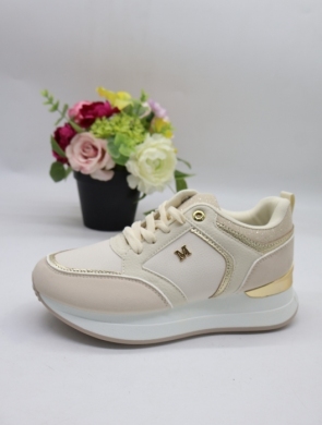Buty sportowe damskie na płaskim (36-41) J-197 BEIGE