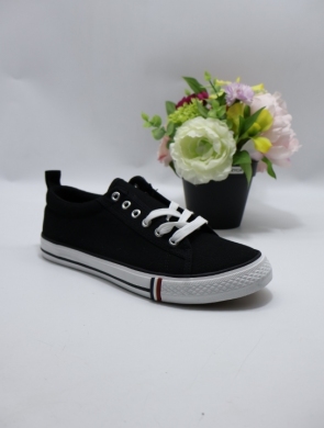 Trampki damskie na płaskim (36-41) 77078-1 BLACK