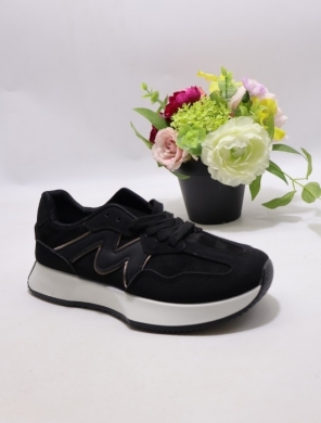 Buty sportowe damskie na płaskim (36-41) K1763 BLACK