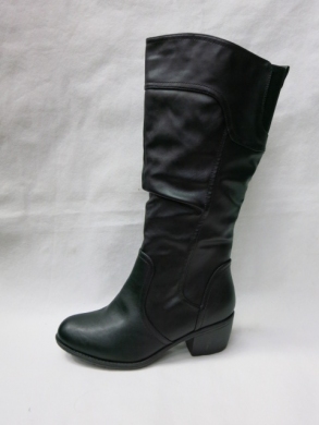 Kozaki damskie ocieplane na obcasie (36-41) X9804 BLACK