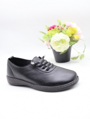 Półbuty damskie na płaskim (36-42) 22T110-1 BLACK