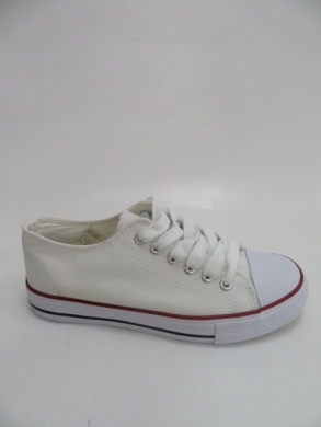 Trampki damskie na płaskim (36-41) 7-B16A WHITE